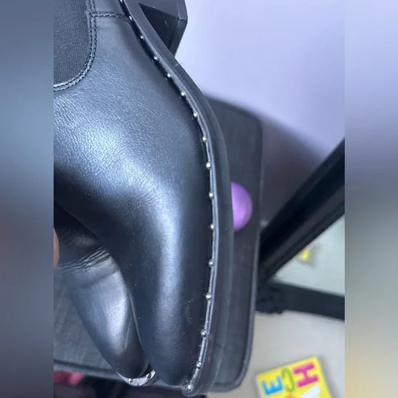 Stylized Cowboy Boots in Calf leather and Snake Skin, size 7/7.5 - Picture 7 of 12